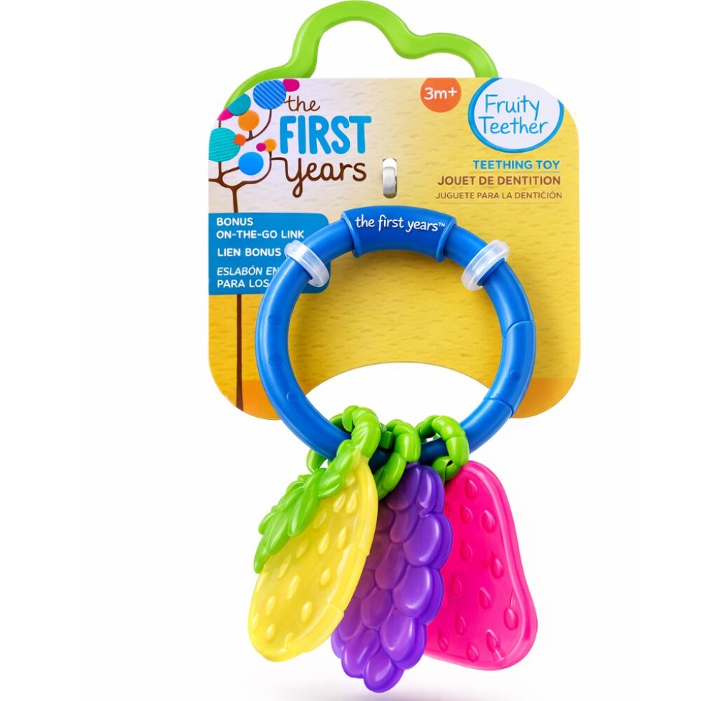 First Years Fruity Blue Ring Toddler Teether For 3M+ New Sealed ( ADD-ON ONLY )